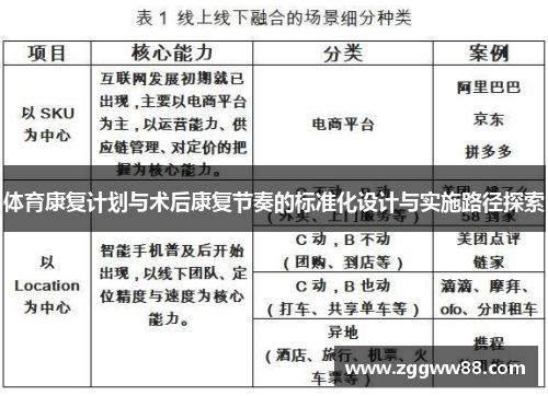 体育康复计划与术后康复节奏的标准化设计与实施路径探索