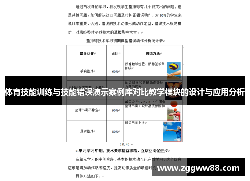 体育技能训练与技能错误演示案例库对比教学模块的设计与应用分析